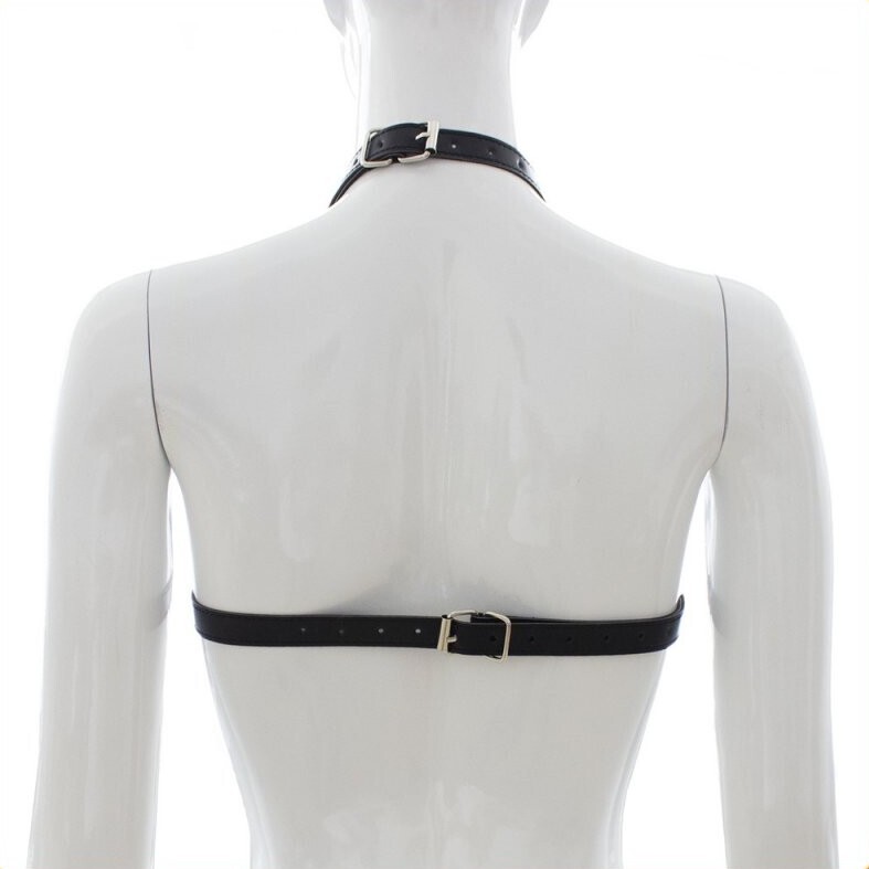 Fetish PU Leather Bondage Open Bra 2