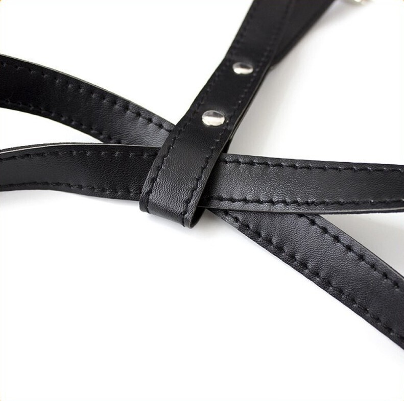 Fetish PU Leather Bondage Open Bra 3